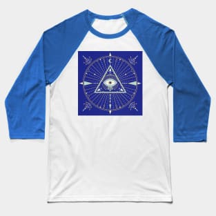 Evil Eye Mandala Baseball T-Shirt